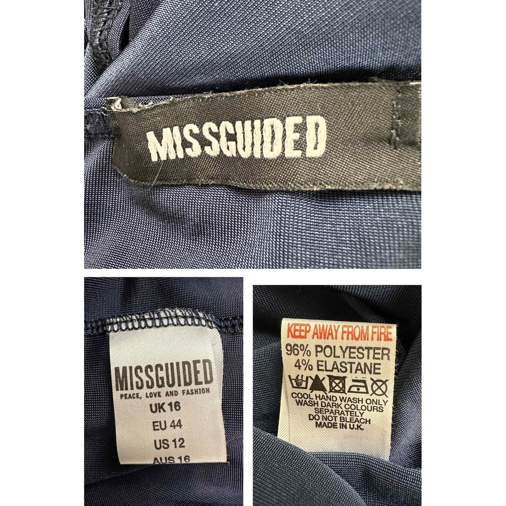 Missguided Convertible Infinity Navy Maxi Dress‎ Womens US 12 - Picture 8 of 10